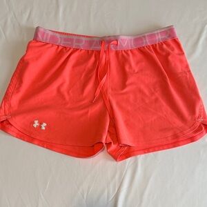 Under Armour Women's Bright Coral Athletic Shorts